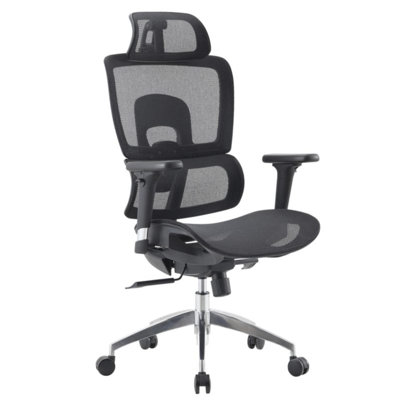 Cadeira de Escritório Presidente Tela ÉVORA – Cor Preto – 30065 VILLA Móveis para Escritório Cadeira de Tela 2