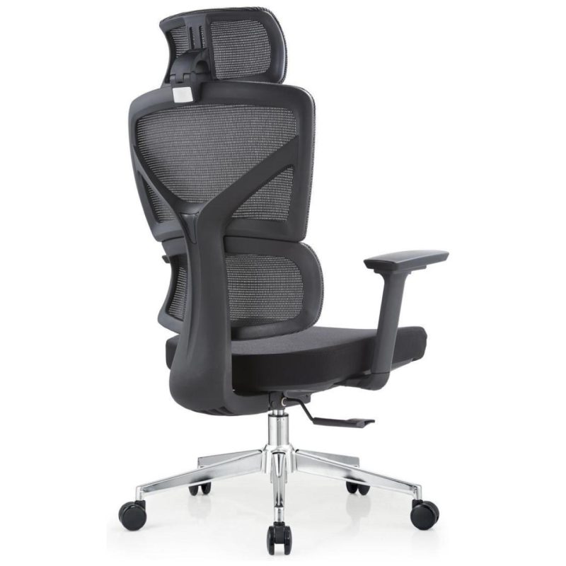 Cadeira de Escritório Presidente Tela TITAN – Cor Preto – 30067 VILLA Móveis para Escritório Cadeira de Tela 4