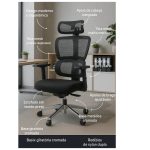 Cadeira de Escritório Presidente Tela ÉDON – Cor Preto – 30066 VILLA Móveis para Escritório Cadeira de Tela 18