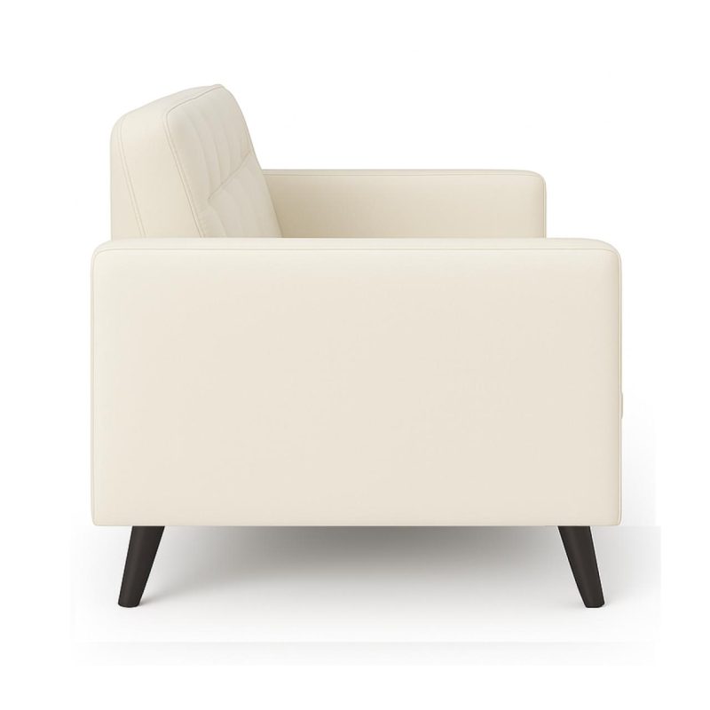 Poltrona para Escritório ROMA 02 Lugar – Corino – Cor NUDE – 60071 VILLA Móveis para Escritório Sofá Escritório 3