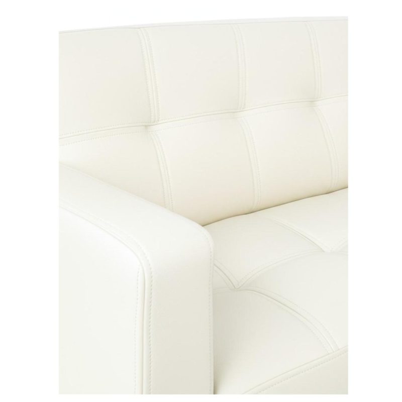 Poltrona para Escritório ROMA 02 Lugar – Corino – Cor NUDE – 60071 VILLA Móveis para Escritório Sofá Escritório 5