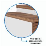 Mesa PEDESTAL RETA (03 Gav.) – 1,92X0,70m – WORKSTART – NOGAL SEVILHA/BRANCO- 34405 VILLA Móveis para Escritório Linha 40 mm Nogal – Branco 15