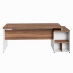 Mesa PEDESTAL RETA (03 Gav.) – 1,92X0,70m – WORKSTART – NOGAL SEVILHA/BRANCO- 34405 VILLA Móveis para Escritório Linha 40 mm Nogal – Branco 13