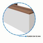 Armário Baixo GOLD Credenza ESPECIAL – 1,60×0,73×0,45m – NOGALSEVILHA / BRANCO – 34502 VILLA Móveis para Escritório Linha 40 mm Nogal – Branco 15