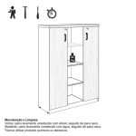 Armário Alto Credenza com Nicho – 1,61×1,20×0,45m – NOGAL SEVILHA/BRANCO- 34415 VILLA Móveis para Escritório Linha 40 mm Nogal – Branco 17