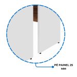 Estação de Trabalho Dupla 1,20×1,35m 02 Lugares sem Gavetas c/ ponto de tomada PÉ PAINEL – Nogal Sevilha/Branco – 34428 VILLA Móveis para Escritório Linha 40 mm Nogal – Branco 18