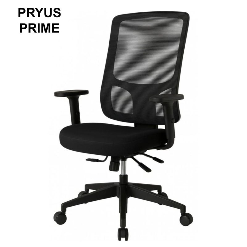 Cadeira de Escritório Tela Pryus PRIME com Regulagem Assento – Cor Preto – 20092 VILLA Móveis para Escritório Cadeira de Tela 2