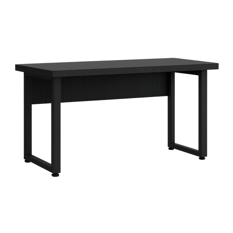 Mesa Escritório PÉ QUADRO – 1,20×0,60m – S/ Gavetas – PRETO / PRETO – 26001 VILLA Móveis para Escritório Linha 40mm Preto / Preto 2
