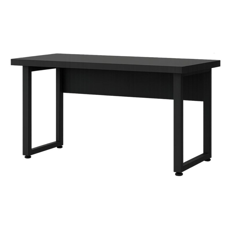 Mesa Escritório PÉ QUADRO – 1,50×0,60m – S/ Gavetas – PRETO / PRETO – 26002 VILLA Móveis para Escritório Linha 40mm Preto / Preto 4