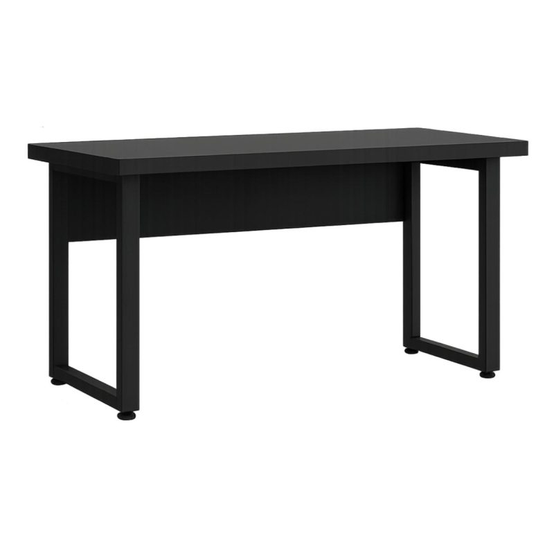 Mesa Escritório PÉ QUADRO – 1,50×0,60m – S/ Gavetas – PRETO / PRETO – 26002 VILLA Móveis para Escritório Linha 40mm Preto / Preto 2