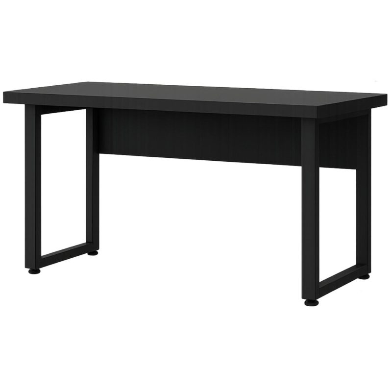 Mesa Escritório PÉ QUADRO – 1,70×0,70m – S/ Gavetas – PRETO / PRETO – 26003 VILLA Móveis para Escritório Linha 40mm Preto / Preto 4