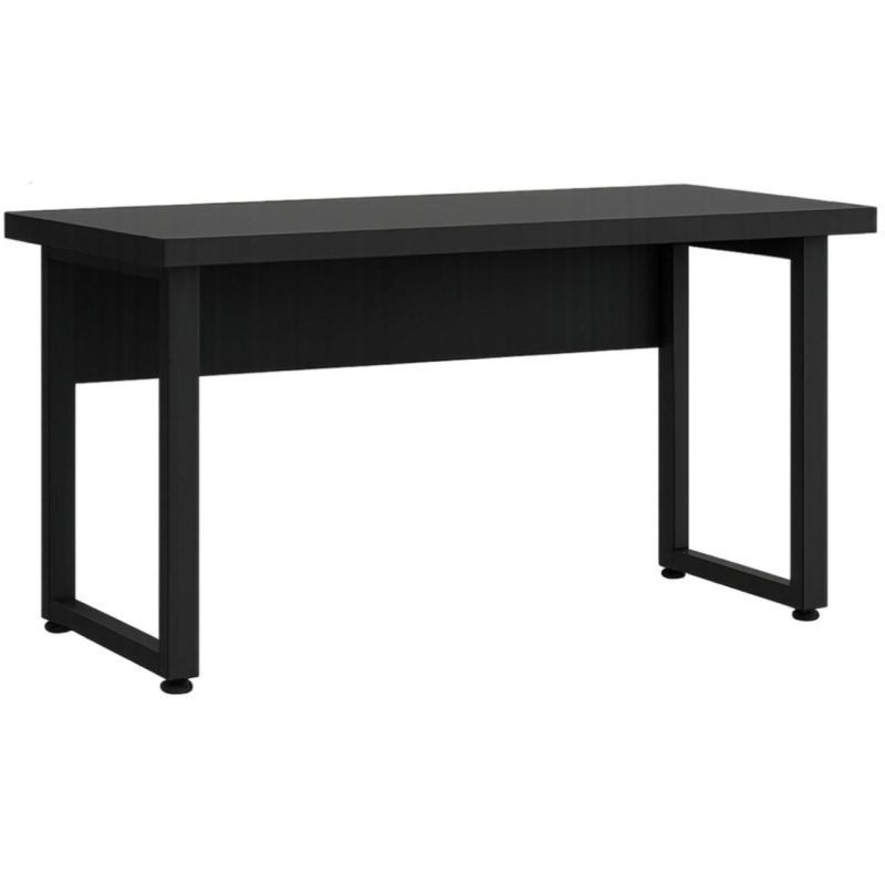 Mesa Escritório PÉ QUADRO – 1,70×0,70m – S/ Gavetas – PRETO / PRETO – 26003 VILLA Móveis para Escritório Linha 40mm Preto / Preto 2