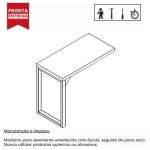 Mesa AUX PÉ QUADRO – 0,90×0,45m – PRETO/PRETO – 26004 VILLA Móveis para Escritório Linha 40mm Preto / Preto 10