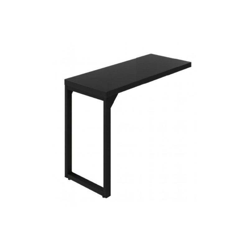 Mesa AUX PÉ QUADRO – 0,90×0,45m – PRETO/PRETO – 26004 VILLA Móveis para Escritório Linha 40mm Preto / Preto 2