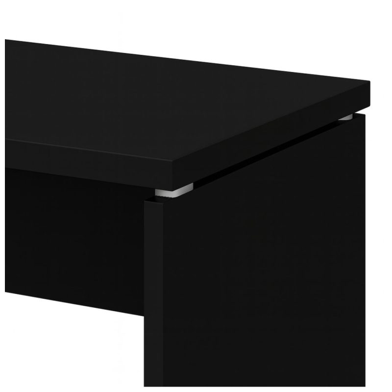 Mesa Escritório 1,70×0,70m – S/ Gavetas – PRETO/PRETO – 26007 VILLA Móveis para Escritório Linha 40mm Preto / Preto 7