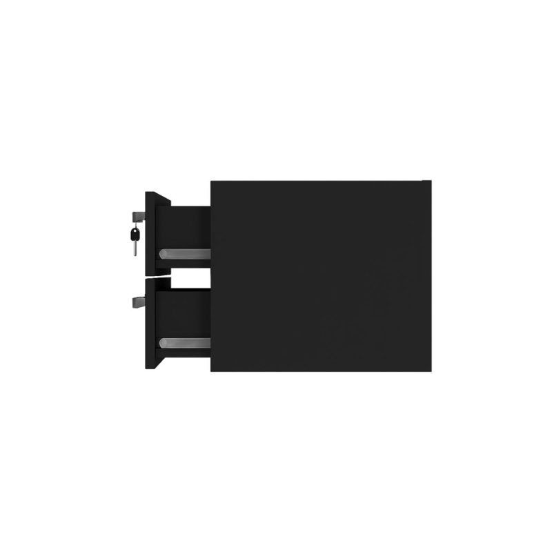 Gaveteiro suspenso – PRETO/PRETO – 26008 VILLA Móveis para Escritório Linha 40mm Preto / Preto 4
