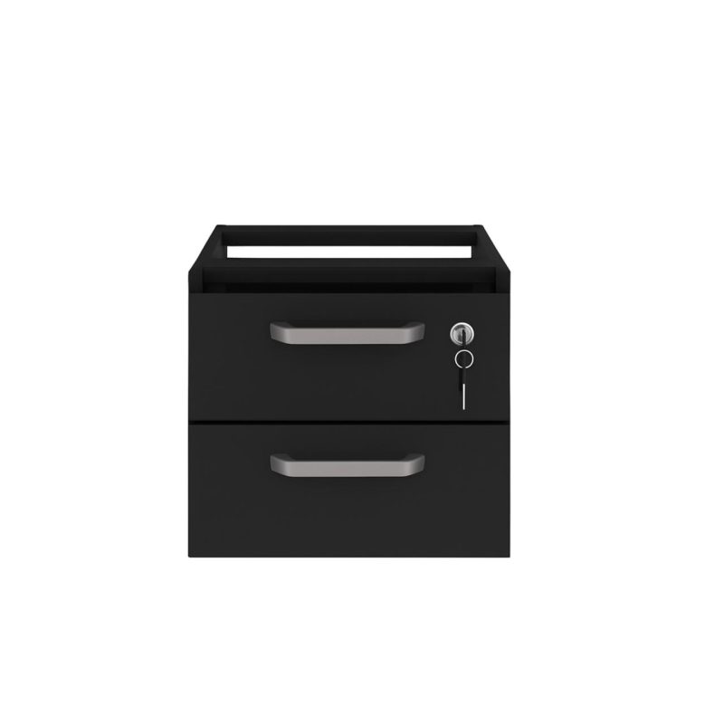 Gaveteiro suspenso – PRETO/PRETO – 26008 VILLA Móveis para Escritório Linha 40mm Preto / Preto 5