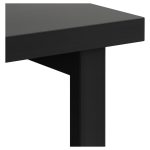 Mesa em L PÉ QUADRO (1,50×0,60m + Mesa Auxiliar) – S/ Gavetas – PRETO / PRETO – 26010 VILLA Móveis para Escritório Linha 40mm Preto / Preto 18