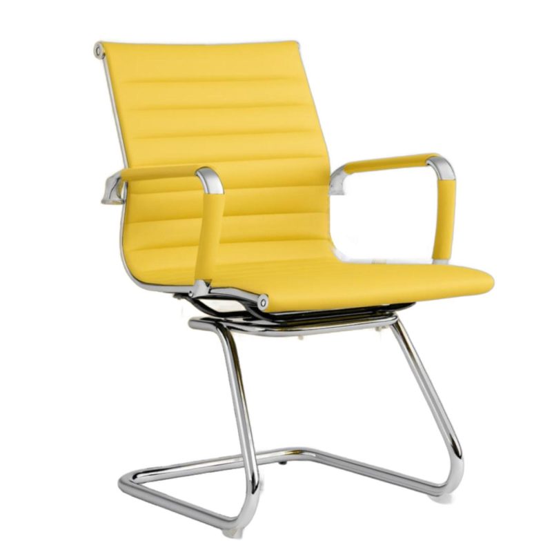 Cadeira INTERLOCUTOR Charles Eames Esteirinha – COR PASTEL – 32724 VILLA Móveis para Escritório Cadeira Fixa Estofada 5