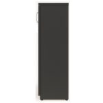 Armário Alto Fechado com Portas e Prateleiras Internas – MDP Preto – 26031 VILLA Móveis para Escritório Linha 40mm Preto / Preto 13