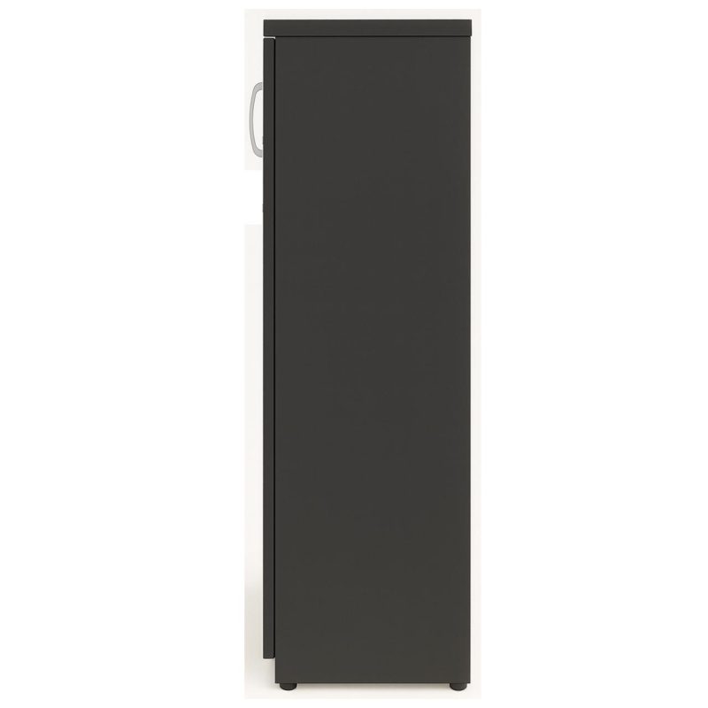 Armário Alto Fechado com Portas e Prateleiras Internas – MDP Preto – 26031 VILLA Móveis para Escritório Linha 40mm Preto / Preto 5