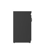 Armário Baixo com Nicho e Prateleiras Internas – MDP Preto – 26032 VILLA Móveis para Escritório Linha 40mm Preto / Preto 18