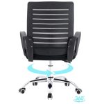 Cadeira para Escritório Tela OZY com Braço – Cor Preta – 30055 VILLA Móveis para Escritório Cadeira de Tela 11