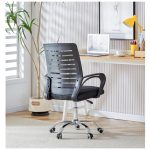 Cadeira para Escritório Tela OZY com Braço – Cor Preta – 30055 VILLA Móveis para Escritório Cadeira de Tela 15