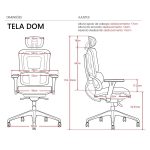 Cadeira de Escritório Presidente TELA DOM – Cor Preta – 32869 VILLA Móveis para Escritório Cadeira de Tela 16