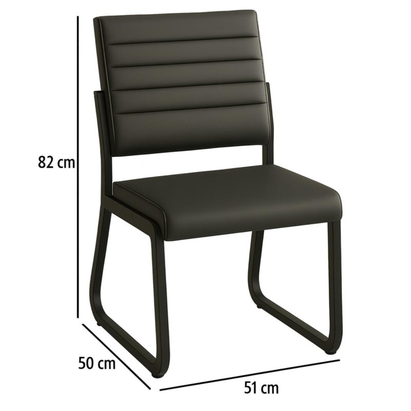 Poltrona para Escritório Estofada – TRIX – Cor Preta – 35119 VILLA Móveis para Escritório Cadeira Longarina Sofanete 8 Poltrona para Escritório Estofada – TRIX – Cor Preta – 35119 VILLA Móveis para Escritório Cadeira Longarina Sofanete 8