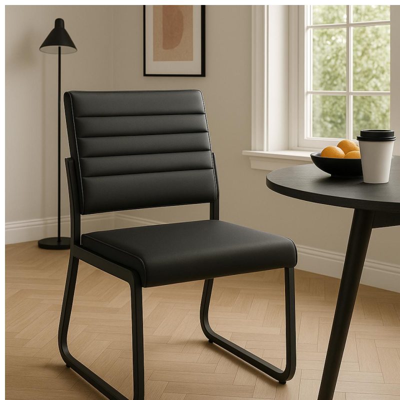 Poltrona para Escritório Estofada – TRIX – Cor Preta – 35119 VILLA Móveis para Escritório Cadeira Longarina Sofanete 9 Poltrona para Escritório Estofada – TRIX – Cor Preta – 35119 VILLA Móveis para Escritório Cadeira Longarina Sofanete 9