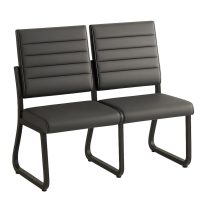 Sofanete para Escritório Estofada com 02 Lugares – TRIX – Pés PRETO – 35120 VILLA Móveis para Escritório Cadeira Longarina Sofanete Sofanete para Escritório Estofada com 02 Lugares - TRIX - Pés PRETO - 35120