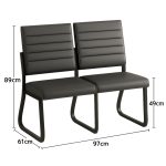 Sofanete para Escritório Estofada com 02 Lugares – TRIX – Pés PRETO – 35120 VILLA Móveis para Escritório Cadeira Longarina Sofanete 15 Sofanete para Escritório Estofada com 02 Lugares – TRIX – Pés PRETO – 35120 VILLA Móveis para Escritório Cadeira Longarina Sofanete 15