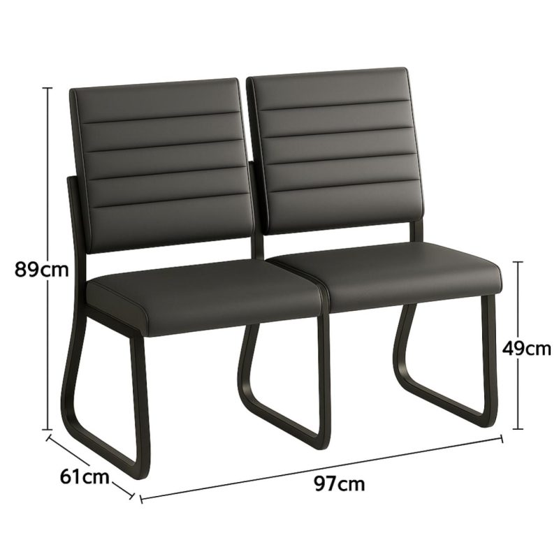 Sofanete para Escritório Estofada com 02 Lugares – TRIX – Pés PRETO – 35120 VILLA Móveis para Escritório Cadeira Longarina Sofanete 7 Sofanete para Escritório Estofada com 02 Lugares – TRIX – Pés PRETO – 35120 VILLA Móveis para Escritório Cadeira Longarina Sofanete 7