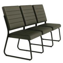 Sofanete para Escritório Estofada com 03 Lugares – TRIX – Pés PRETO – 35123 VILLA Móveis para Escritório Cadeira Longarina Sofanete Sofanete para Escritório Estofada com 03 Lugares - TRIX - Pés PRETO - 35123