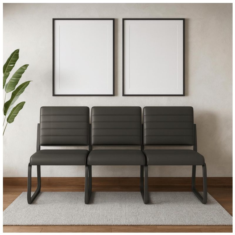 Sofanete para Escritório Estofada com 03 Lugares – TRIX – Pés PRETO – 35123 VILLA Móveis para Escritório Cadeira Longarina Sofanete 9 Sofanete para Escritório Estofada com 03 Lugares – TRIX – Pés PRETO – 35123 VILLA Móveis para Escritório Cadeira Longarina Sofanete 9