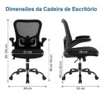 Cadeira de Escritório Tela NYO – Cor Preto – 20097 VILLA Móveis para Escritório Cadeira de Tela 11
