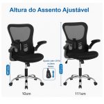 Cadeira de Escritório Tela NYO – Cor Preto – 20097 VILLA Móveis para Escritório Cadeira de Tela 16