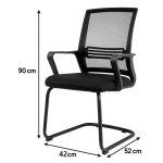 Cadeira de Escritório Interlocutor Tela JOY – Cor Preto – 34008 VILLA Móveis para Escritório Cadeira Fixa Tela 15