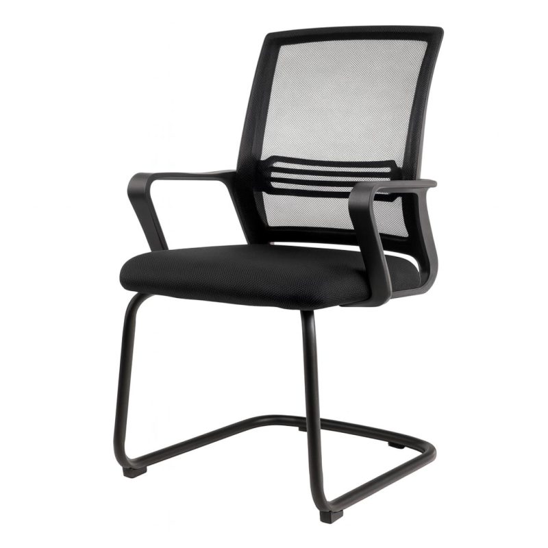 Cadeira de Escritório Interlocutor Tela JOY – Cor Preto – 34008 VILLA Móveis para Escritório Cadeira Fixa Tela 8