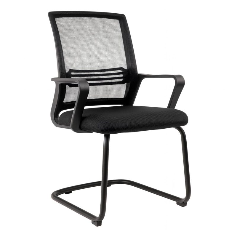 Cadeira de Escritório Interlocutor Tela JOY – Cor Preto – 34008 VILLA Móveis para Escritório Cadeira Fixa Tela 3