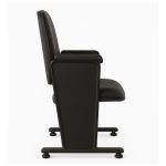 Poltrona Auditório Rebatível 01 Lugar – Linha Premium – Corino Preto – 38101 VILLA Móveis para Escritório Auditório 19