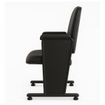 Poltrona Auditório Rebatível 04 Lugares – Linha Premium – Corino Preto – 38104 VILLA Móveis para Escritório Auditório 18