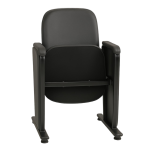 Poltrona Auditório Rebatível 05 Lugares – Linha Premium – Corino Preto – 38105 VILLA Móveis para Escritório Auditório 17