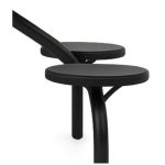 Mesa para Refeitório FIXA 4 Lugares MDP Branco de 25 mm – Assento PRETO – 50301 VILLA Móveis para Escritório Fixo 04 Lugares 16