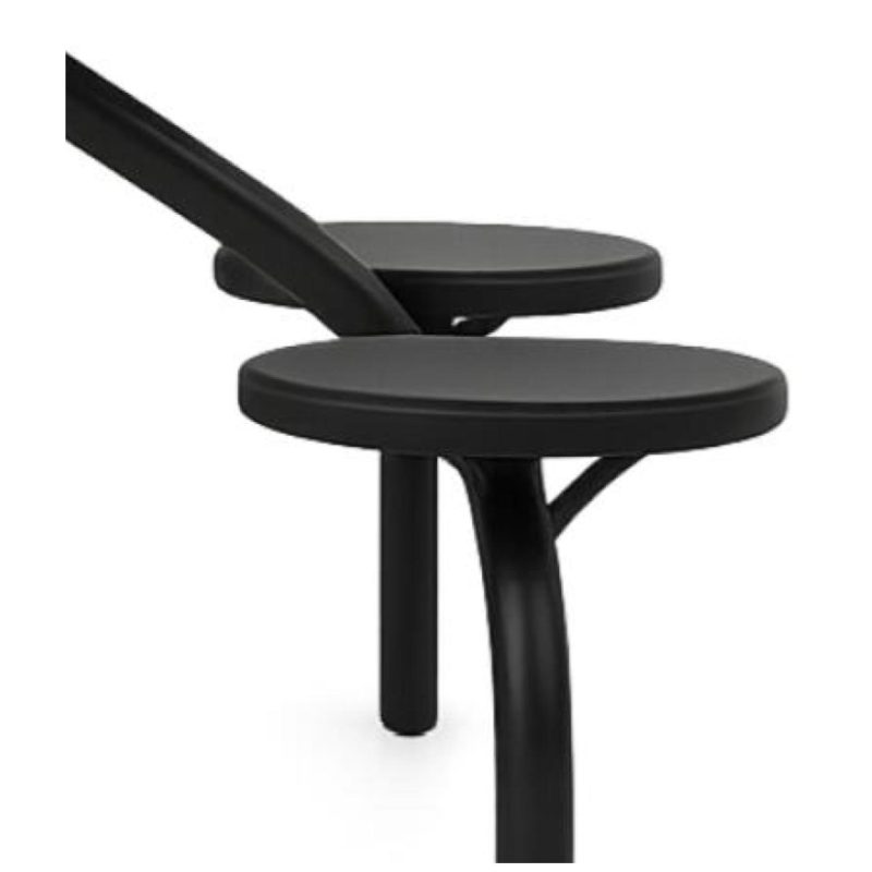 Mesa para Refeitório FIXA 4 Lugares MDP Branco de 25 mm – Assento PRETO – 50301 VILLA Móveis para Escritório Fixo 04 Lugares 8