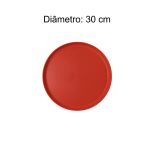 Mesa para Refeitório FIXA 4 Lugares MDP Branco de 25 mm – Assento VERMELHO – 50302 VILLA Móveis para Escritório Fixo 04 Lugares 18