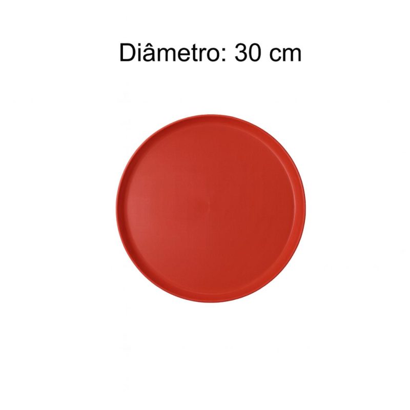 Mesa para Refeitório FIXA 4 Lugares MDP Branco de 25 mm – Assento VERMELHO – 50302 VILLA Móveis para Escritório Fixo 04 Lugares 10