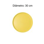 Mesa para Refeitório FIXA 4 Lugares MDP Branco de 25 mm – Assento AMARELO – 50303 VILLA Móveis para Escritório Fixo 04 Lugares 18