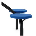 Mesa para Refeitório FIXA 4 Lugares MDP Branco de 25 mm – Assento AZUL – 50304 VILLA Móveis para Escritório Fixo 04 Lugares 16